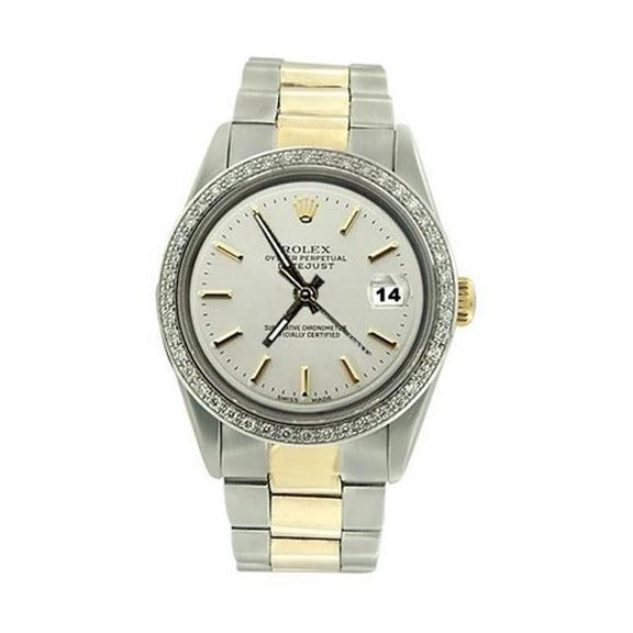 Orologio Rolex Datejust da Uomo con quadrante bianco a bastoncino