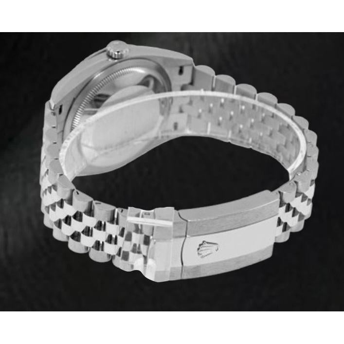 Orologio Rolex Datejust grigio Wimbledon Roman Dial 36mm in acciaio inossidabile