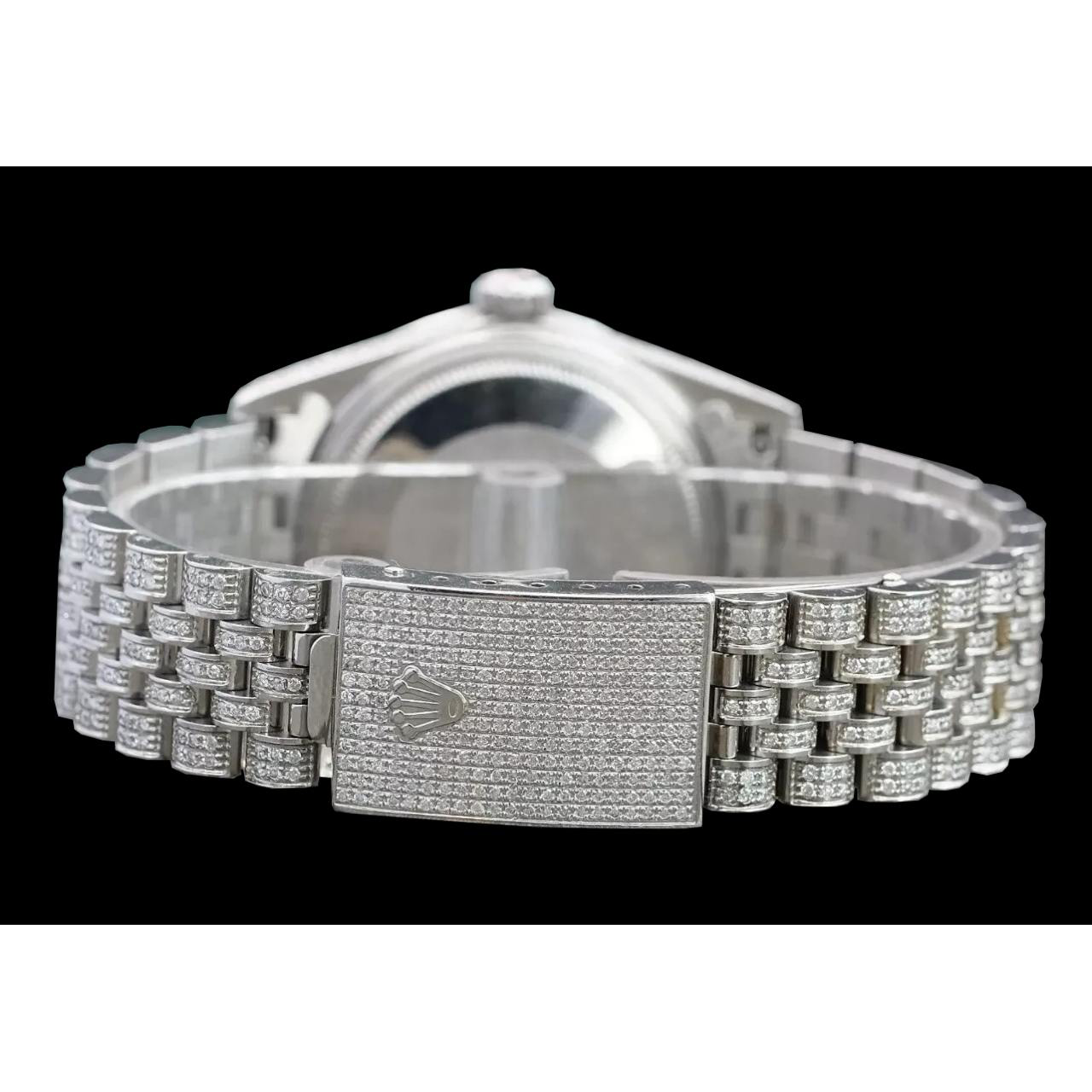 Orologio Rolex Iced Out Diamond 12 carati 36 mm quadrante romano in acciaio inossidabile