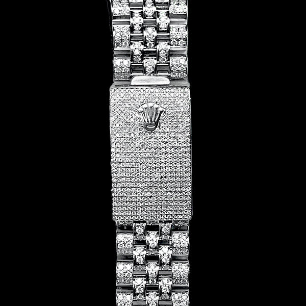 Orologio Rolex Iced Out Diamond 12 carati 36 mm quadrante romano in acciaio inossidabile