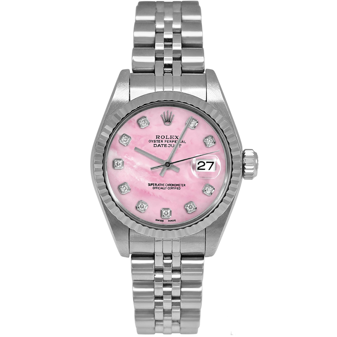 Orologio Rolex Lady Datejust Anno 2004 26 mm Madreperla Rosa Acciaio Inossidabile