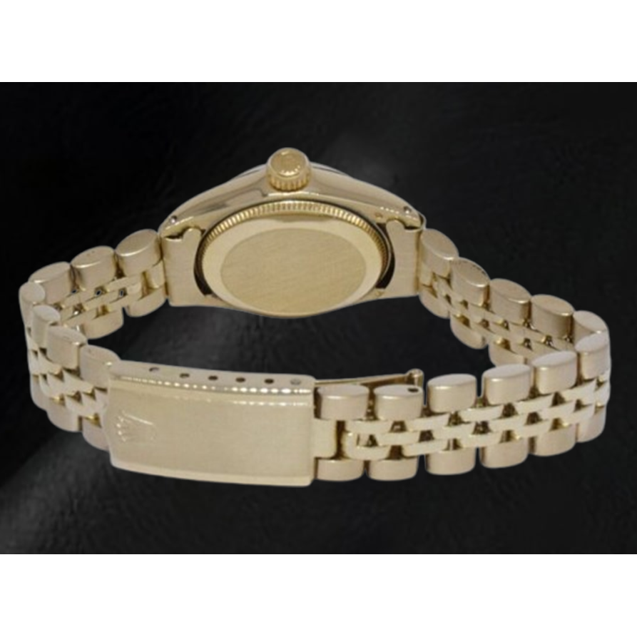 Orologio Rolex Oyster Perpetual 24 mm quadrante argento Stick in oro giallo