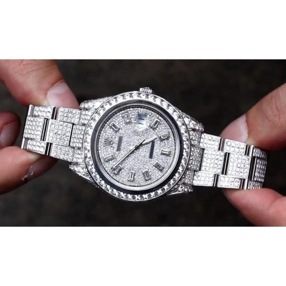 Orologio Rolex con lunetta di diamanti personalizzata Orologio da uomo Datejust Ii acciaio inossidabile 29 Ct