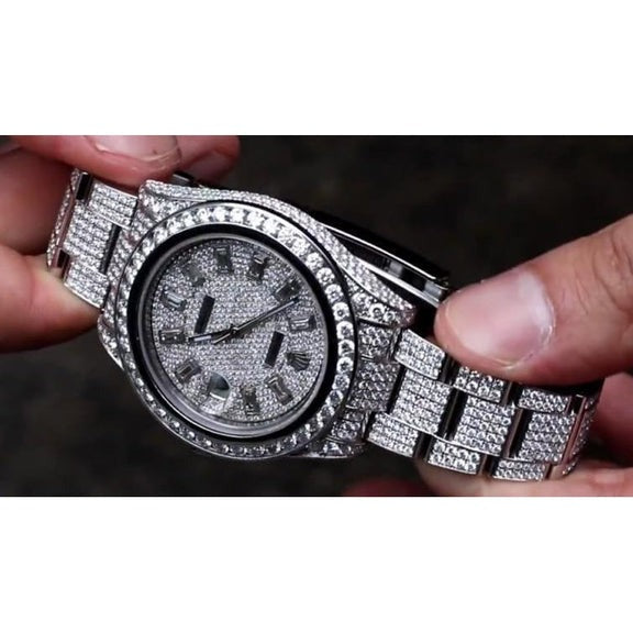 Orologio Rolex con lunetta di diamanti personalizzata Orologio da uomo