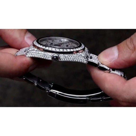 Orologio Rolex con lunetta di diamanti personalizzata Orologio da uomo