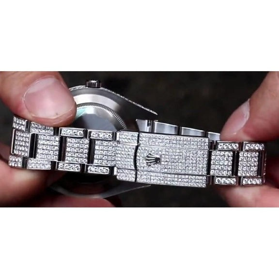 Orologio Rolex con lunetta di diamanti personalizzata Orologio da uomo