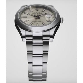 Orologio Rolex con quadrante bianco e cinturino