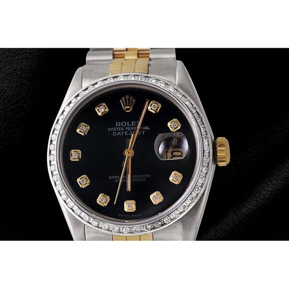 Orologio Rolex da uomo con lunetta in diamanti