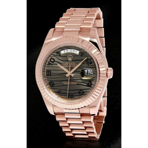 Orologio Rolex giorno data II da uomo 41 mm Everose presidente in oro rosa