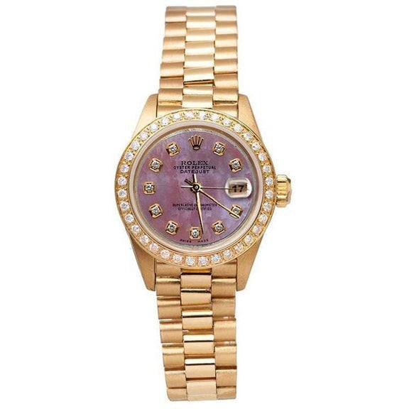 Orologio Rolex in stile presidente con quadrante in madreperla