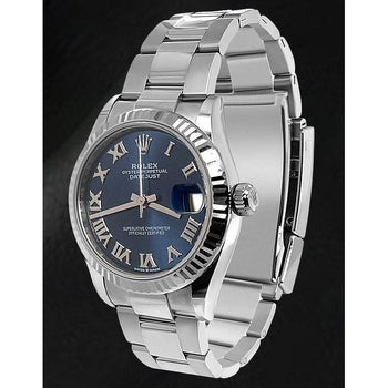 Orologio Rolex signora Datejust 31 Blu Romano ostrica AcciaioOrologio Rolex signora Datejust 31 Blu Romano ostrica Acciaio