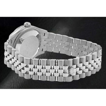 Orologio da donna Rolex Datejust 31 giubileo in acciaio inossidabile con diamanti blu