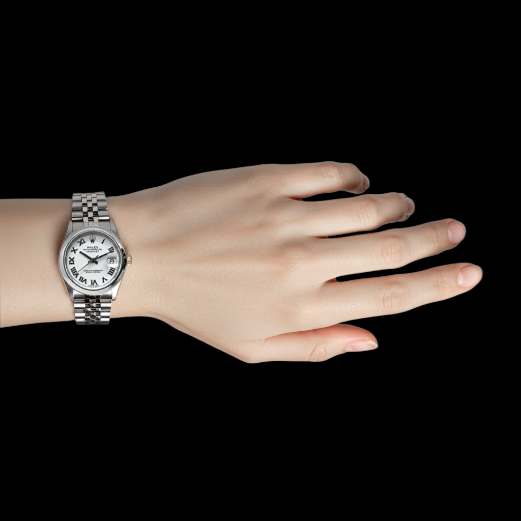 Orologio da donna Rolex Datejust 31 in acciaio bianco del Giubileo Romano P7