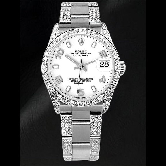 Orologio da donna Rolex Datejust 31 quadrante arabo bianco