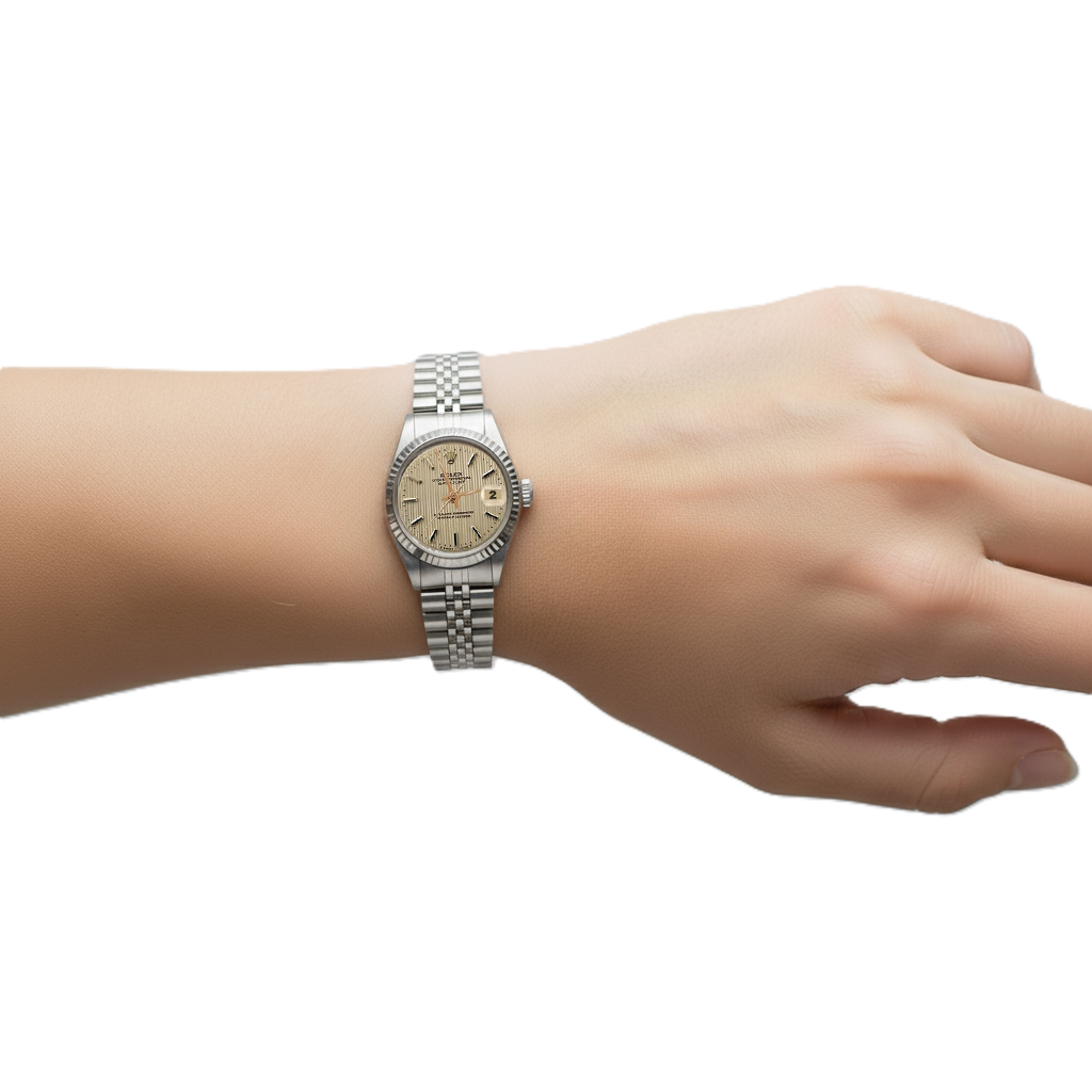 Orologio da donna Rolex Datejust Orologio da donna in acciaio inossidabile con quadrante Jubilee e lunetta scanalata