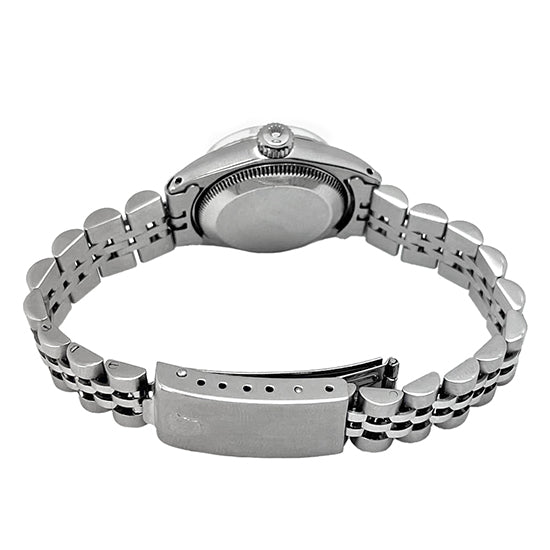 Orologio da donna Rolex Datejust con quadrante grigio e diamanti, in acciaio inossidabile