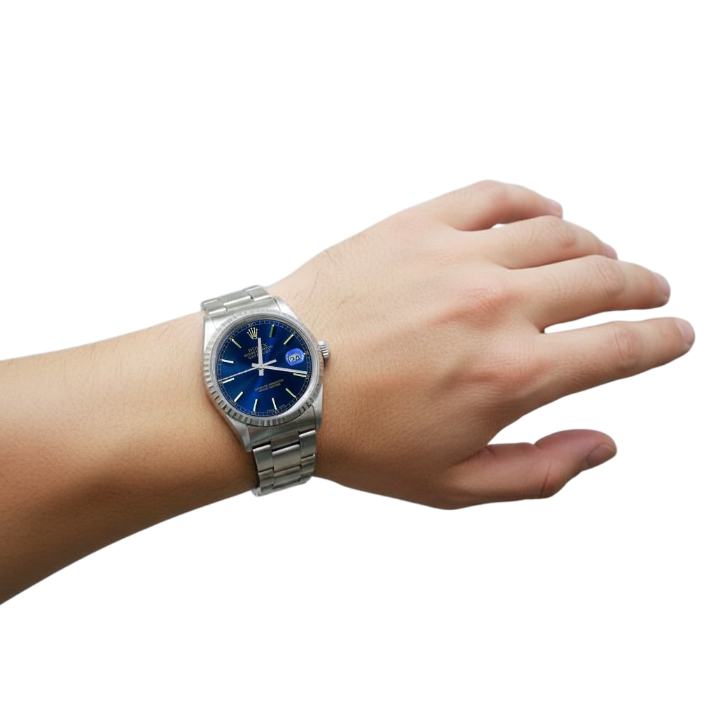 Orologio da uomo Rolex Datejust quadrante blu con quadrante Datejust impostazione rapida