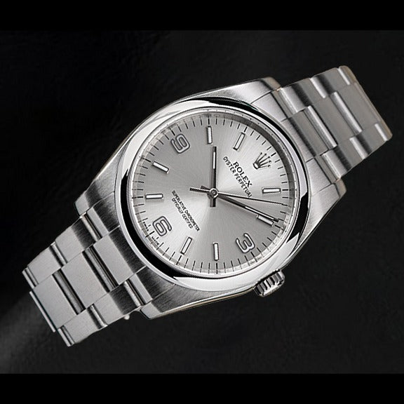 Orologio da uomo Rolex ostrica perpetua argento esploratrice quadrante