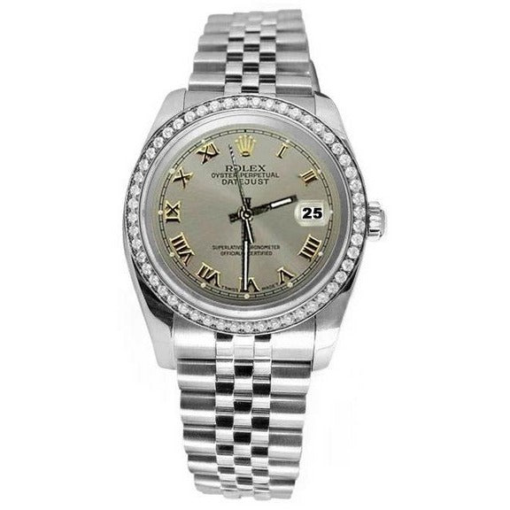 Orologio giubileo Rolex Datejust quadrante grigio romano
