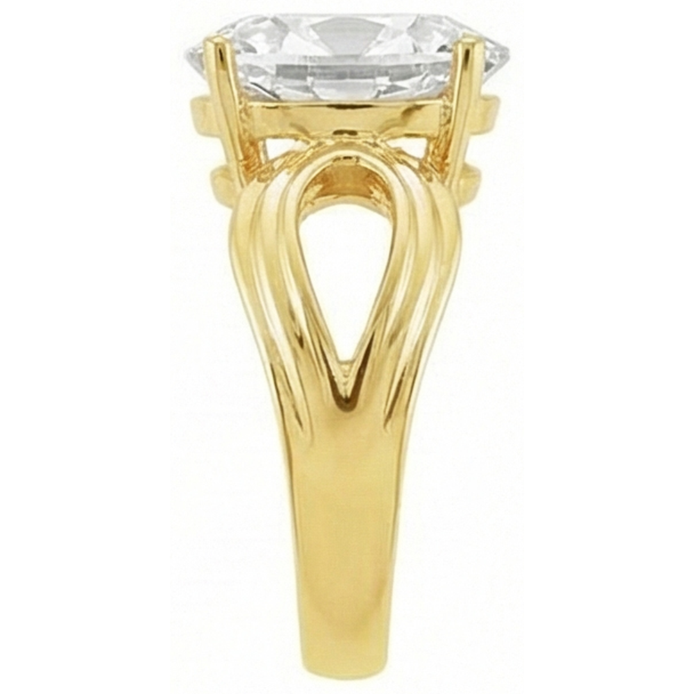 Anello Monopietra Oro Giallo 14K con Brillante – vista dall'alto