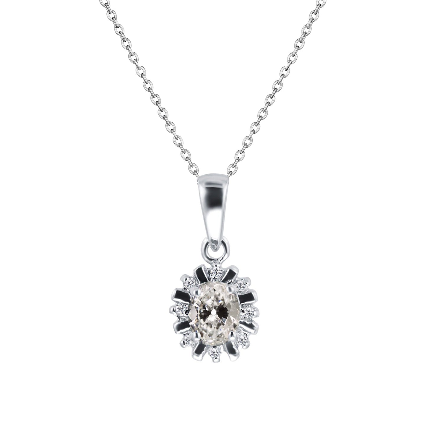 Taglio Old Mine Diamante Fine anello in Oro 14 Carati Bicolore – vista principale