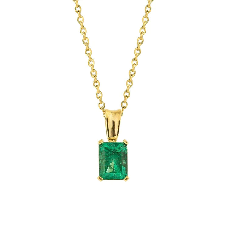 Pendente in pietra preziosa con Verde smeraldo a taglio radiante da 8 carati