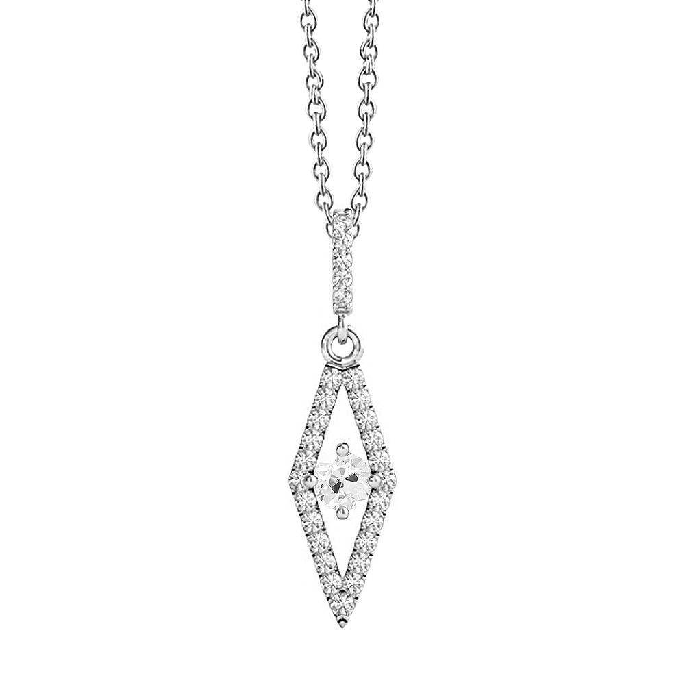 Pendente Con Genuino Diamanti Tondi Da 1,50 Carati E Oro 14K Da Un Antico Minatore