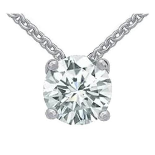 Pendente Enorme Con Naturale Diamanti Tondi 4 Carati In Oro Bianco 14K