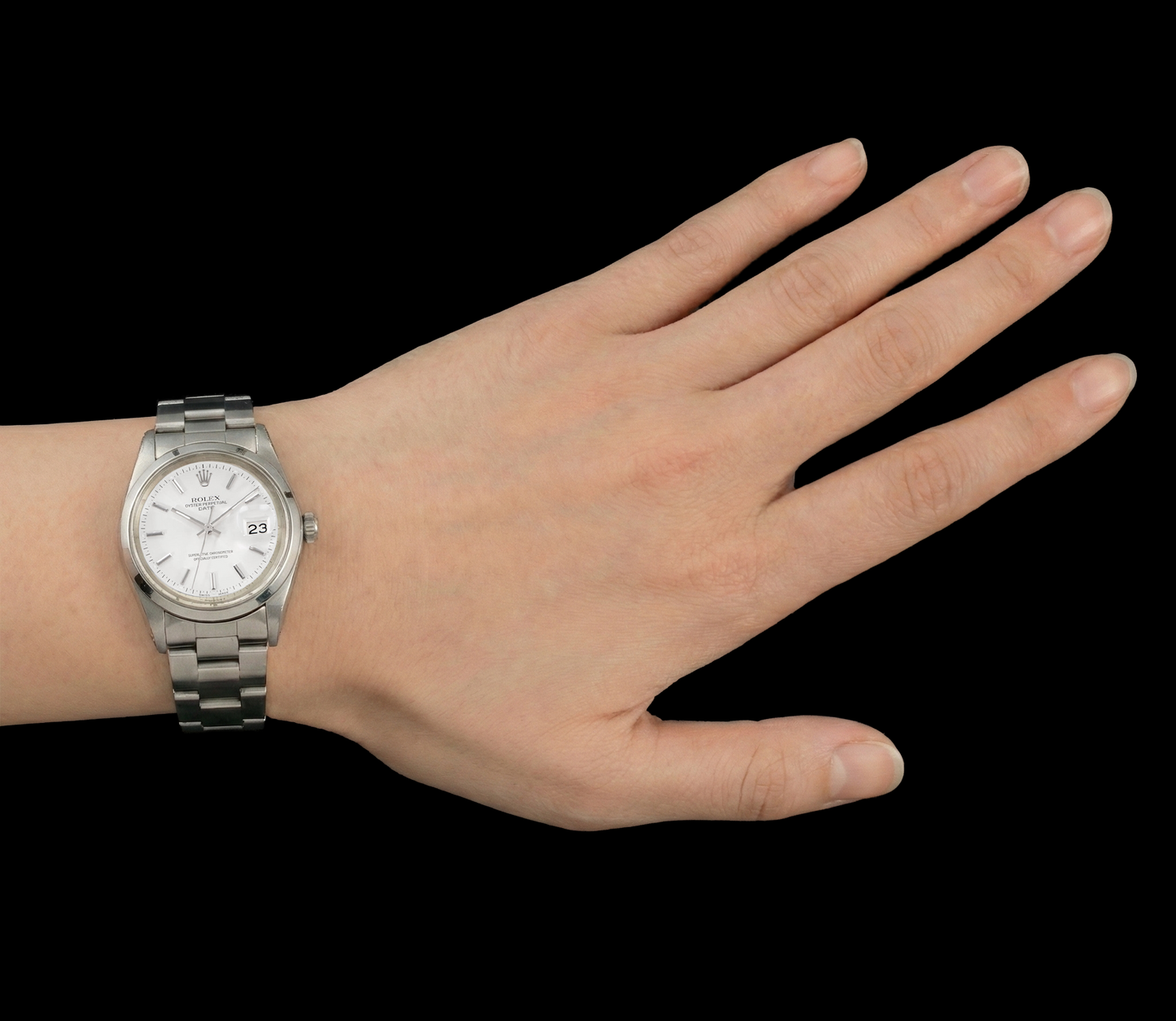 Quadrante bianco con quadrante Rolex Date Orologio da uomo Bracciale ostrica acciaio inossidabile