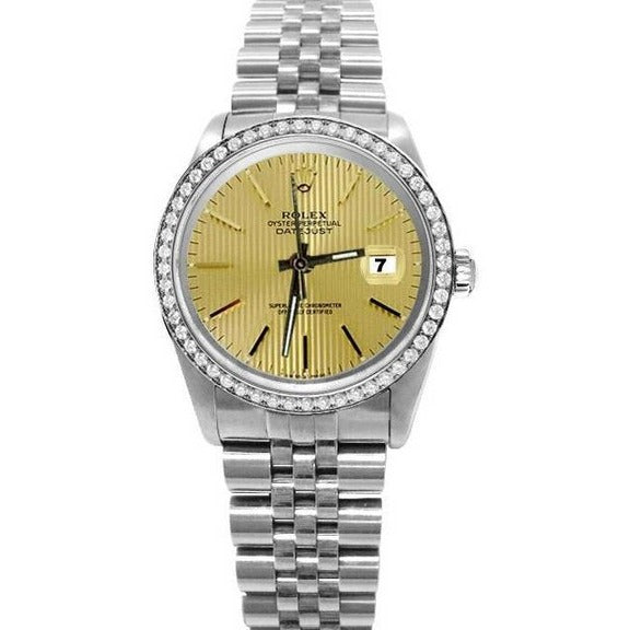 Quadrante champagne con cinturino Rolex