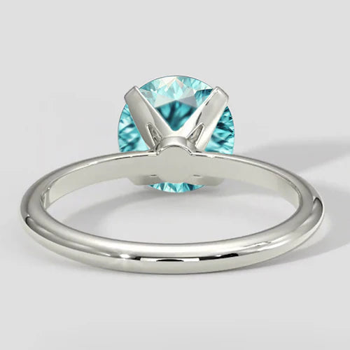 Raro anello solitario con tormalina Paraiba