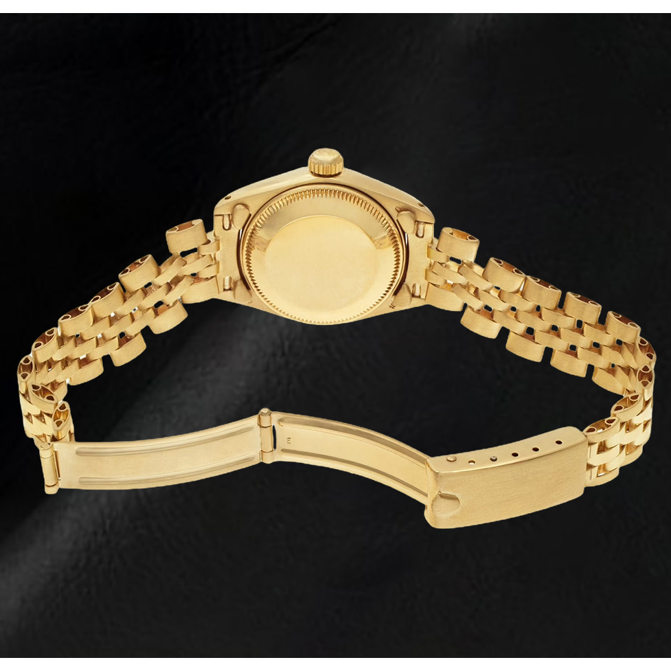 Rolex Lady Datejust President Style Champagne 26 mm Orologio in oro giallo