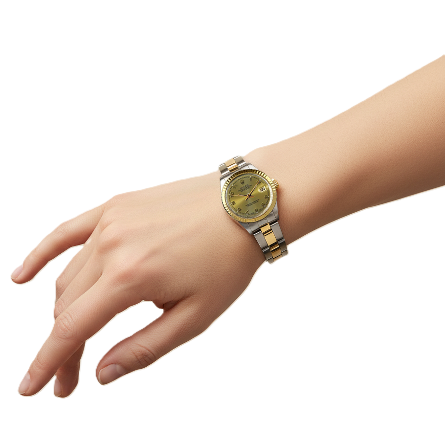 Rolex Date Orologio da donna Rolex quadrante arabo bicolore