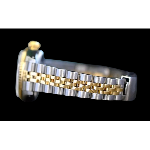 Rolex Datejust con quadrante bianco e orologio da donna in acciaio inossidabile e oro giallo