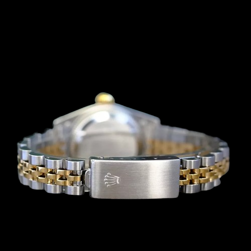 Rolex Datejust con quadrante bianco e orologio da donna in acciaio inossidabile e oro giallo