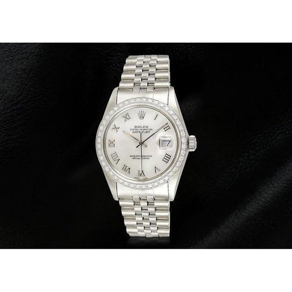 Rolex datejust madreperla bianco quadrante romano