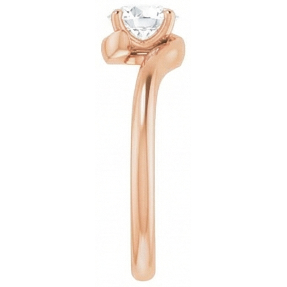 Diamante Fine Anello Solitario 1,50 carati Oro Rosa 14K – vista angolare
