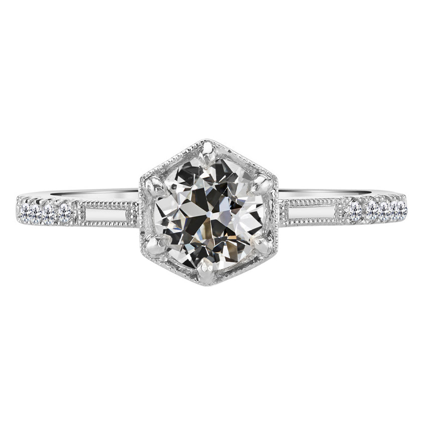 Brillante Diamante Fine Anello Solitario con Accenti 3 carati – vista principale