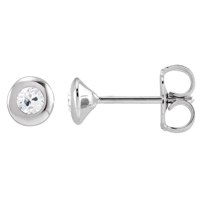 Diamante Fine Orecchini a Lobo – vista frontale