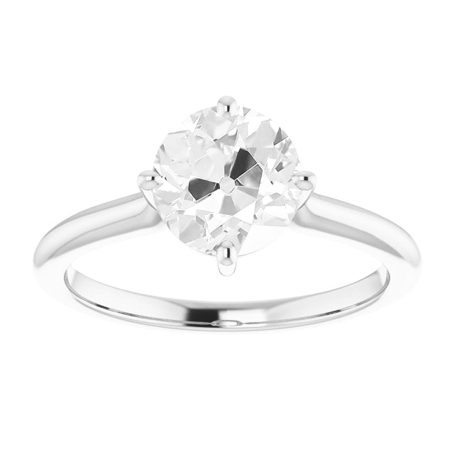 Solitario di Fidanzamento Oro Bianco 14K con Diamante – vista principale