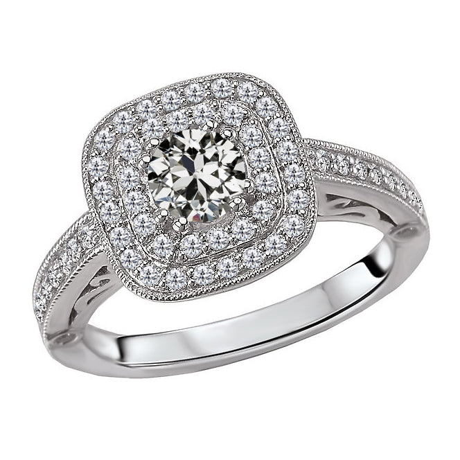 Senza tempo Brillante Anello con Pavé Halo 2,50 carati – vista principale
