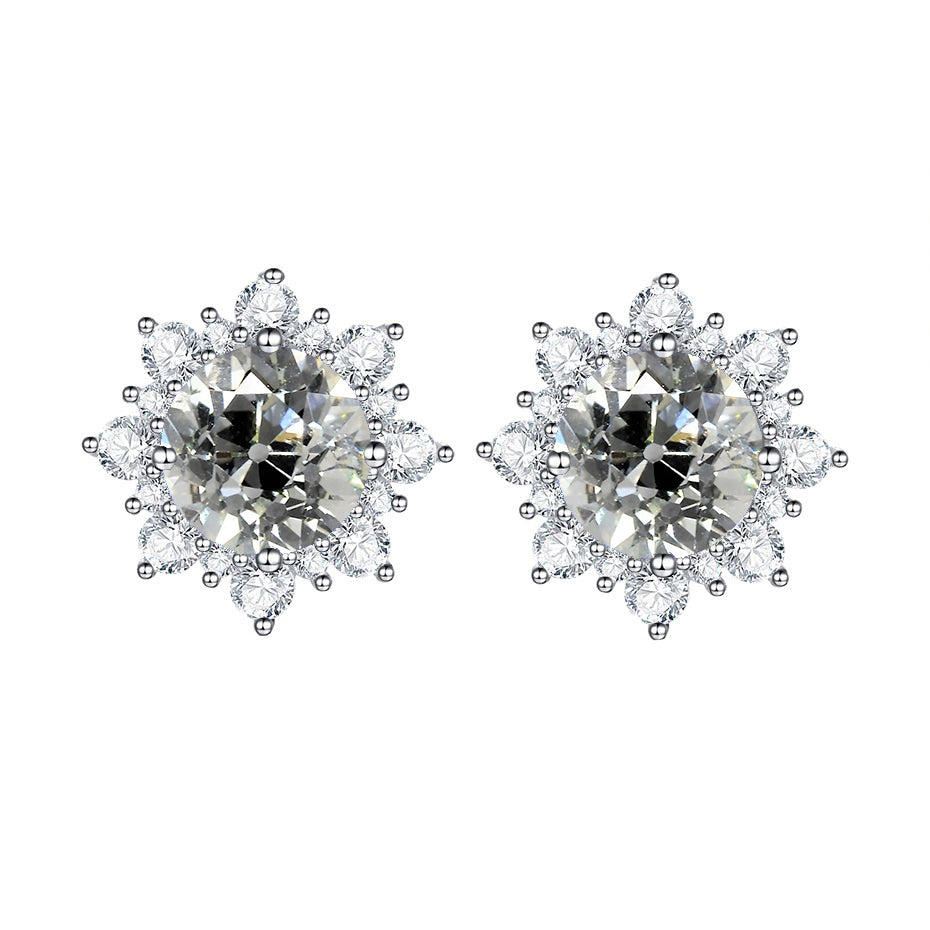 Diamante Orecchini 3,50 carati Oro Bianco 14K – vista principale
