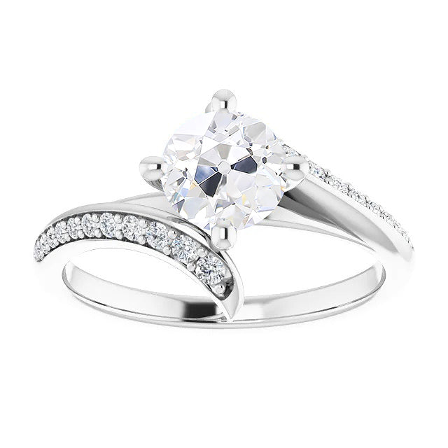 Anniversary Ring Oro 14 Carati Bianco con Diamante – vista principale