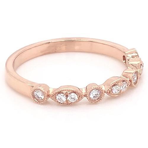 Set Di Gioielli Da Donna Con Genuino Diamanti Rotondi Con Fedi Nuziali Da 0.50 Carati