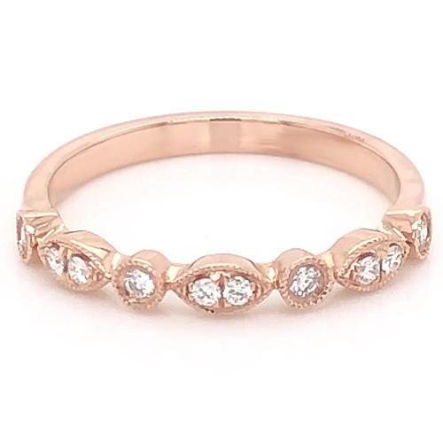 Set Di Gioielli Da Donna Con Genuino Diamanti Rotondi Con Fedi Nuziali Da 0.50 Carati