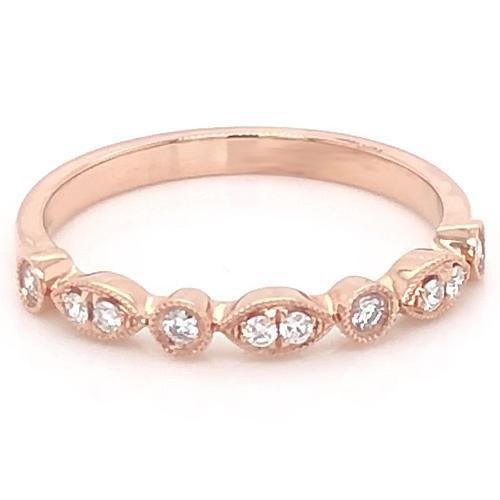 Set Di Gioielli Da Donna Con Genuino Diamanti Rotondi Con Fedi Nuziali Da 0.50 Carati