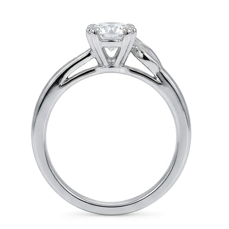 vero round diamante 1.50carati anello su bianco