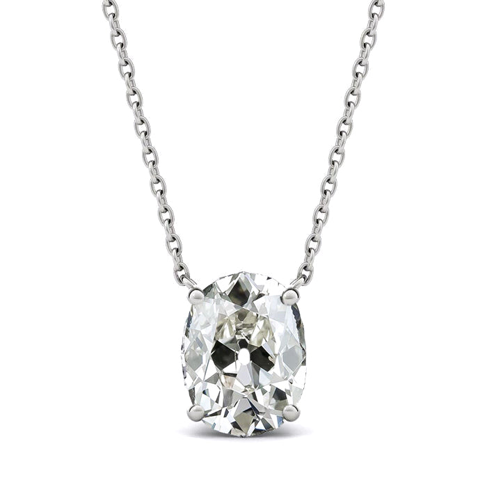 Collana Pendente Oro Bianco 14K con Brillante – vista principale