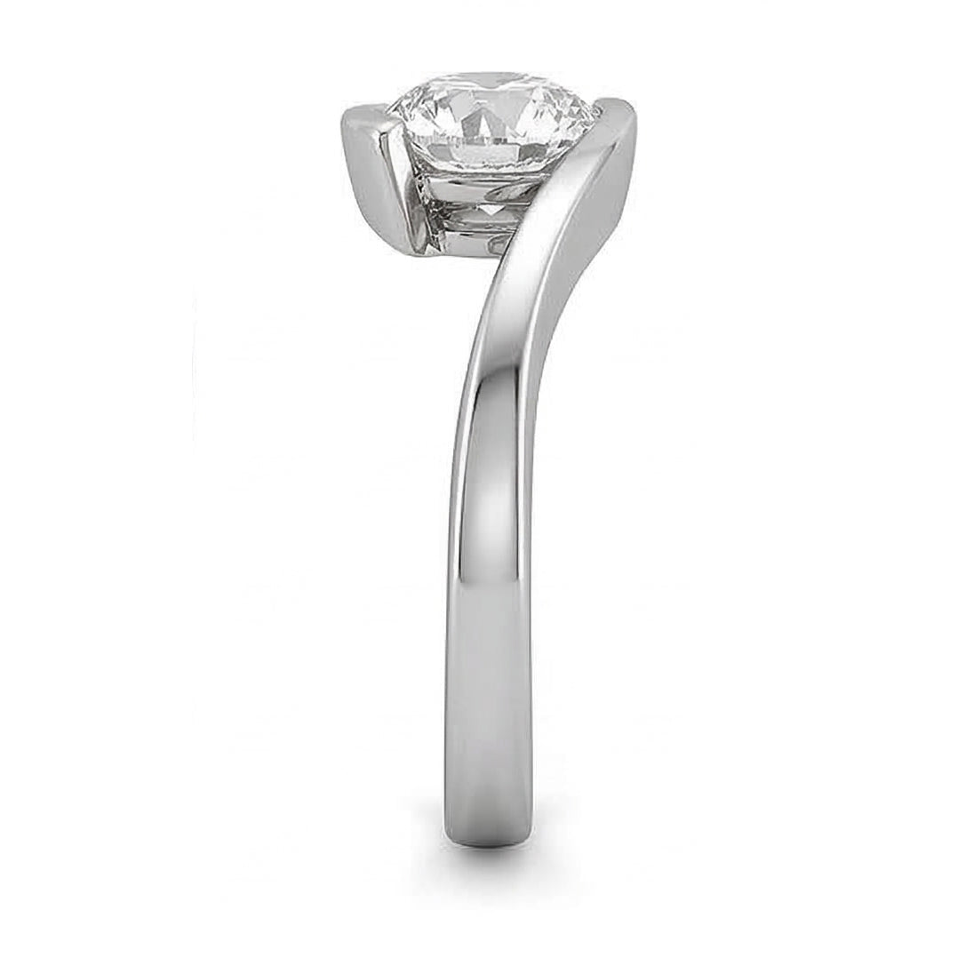 vero round diamante 1.25carati anello dettaglio ravvicinato