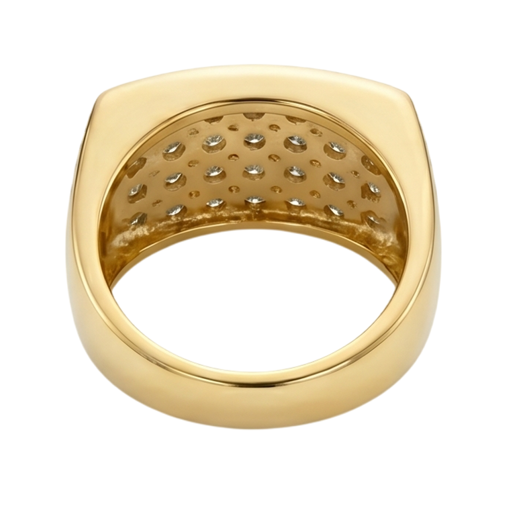 Splendido Anello In Oro Giallo Con Genuino Diamante Naturale Autentico ( non creato in laboratorio ) A Taglio Rotondo Da 1.40 Carati